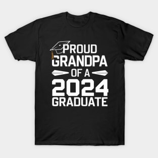 Proud Grandpa of a 2024 Graduate Senior Class Family Graduation T-Shirt